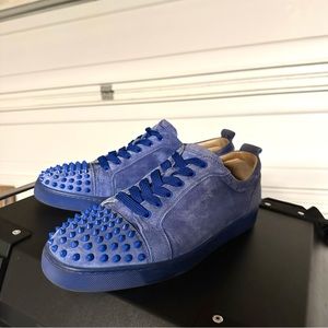 Christian Louboutin Louis Junior Spikes Blue